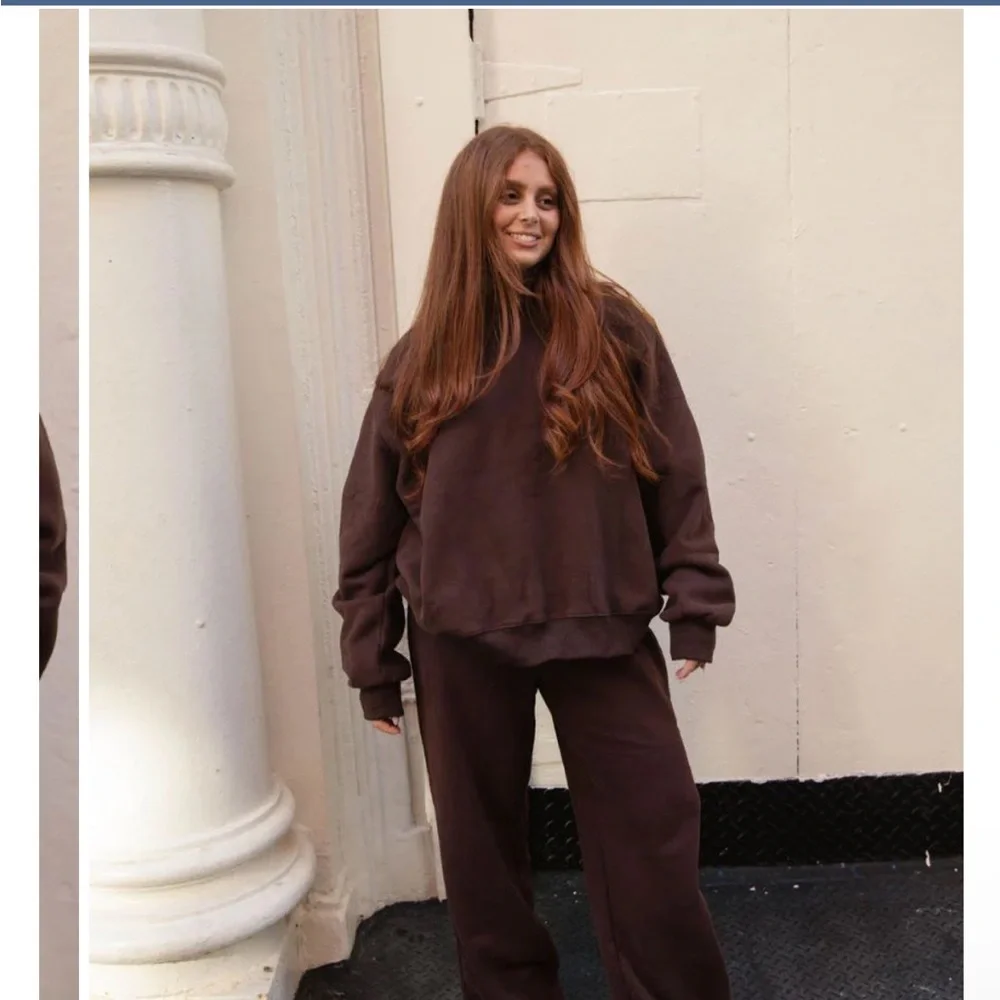 NWT Parke Classic Mockneck in Chocolate Brown Sweatshirt - Fleece - SMALL - Picture 1 of 6